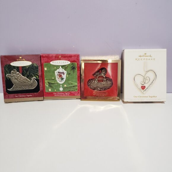 Hallmark Keepsake Christmas Tree Ornaments Lot Of 4 All Metal - Picture 1 of 9